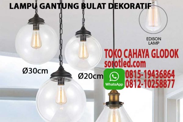 lampu gantung bulat dekoratif