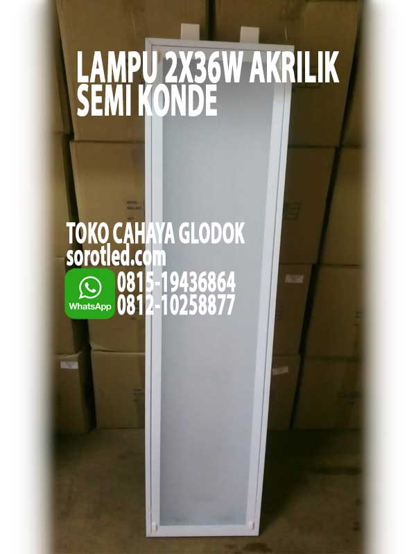 lampu akrilik 2x36w