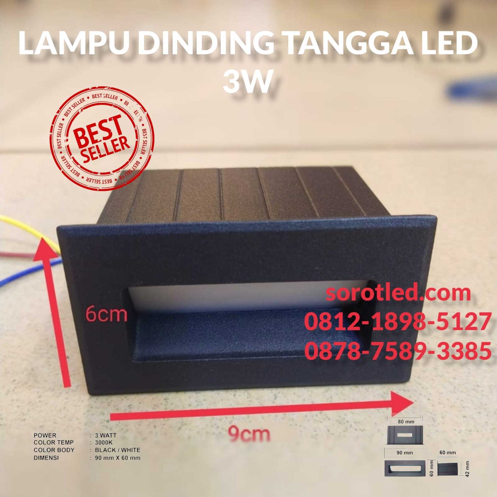 lampu dinding tangga 3w