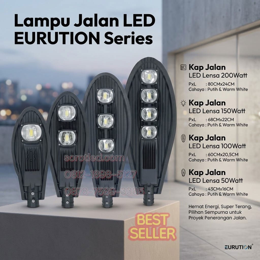 lampu jalan eurution 50w 100w 150w 200w