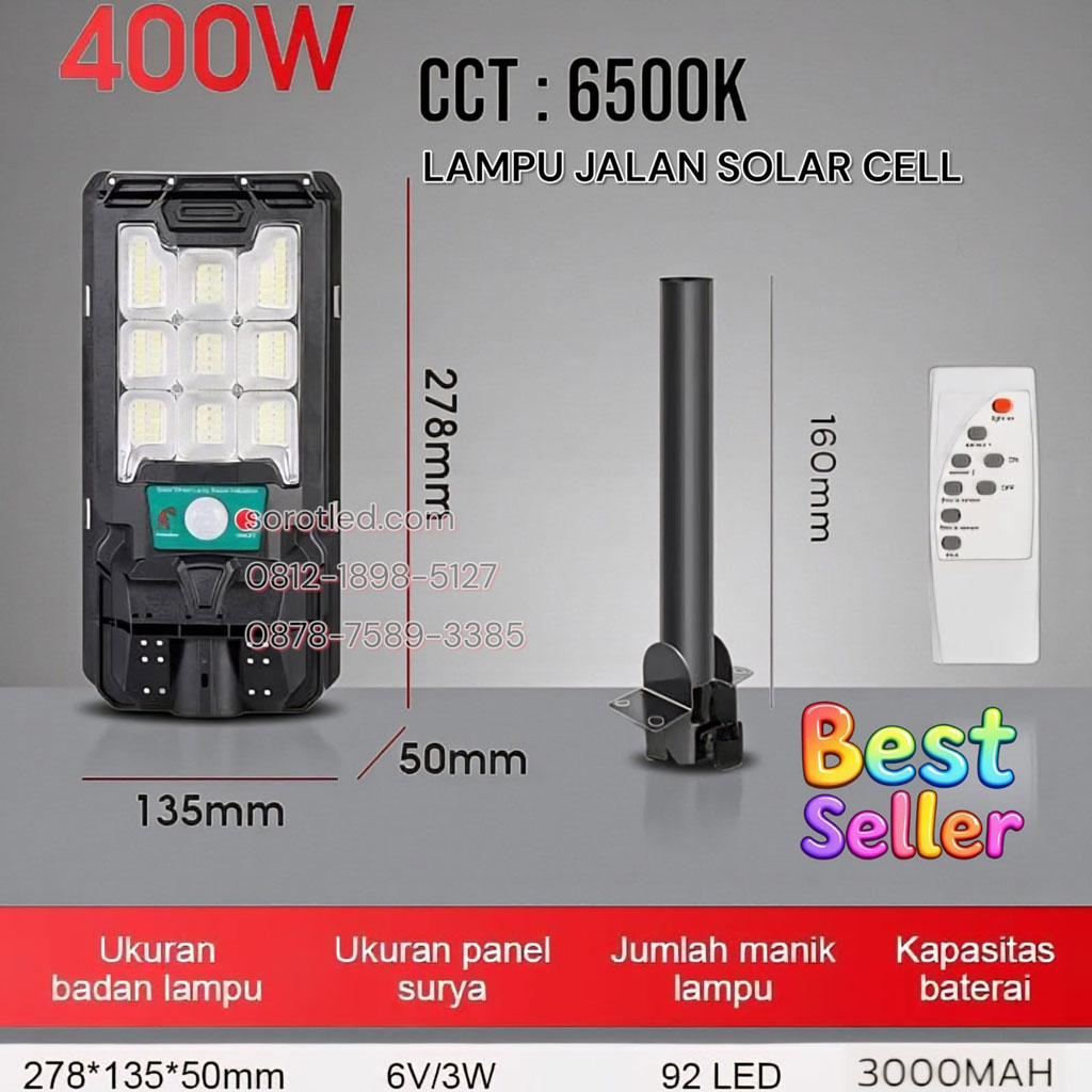 lampu jalan solar 400w