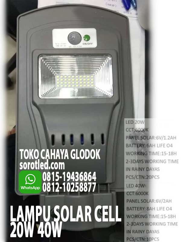 lampu jalan solarcell 40w