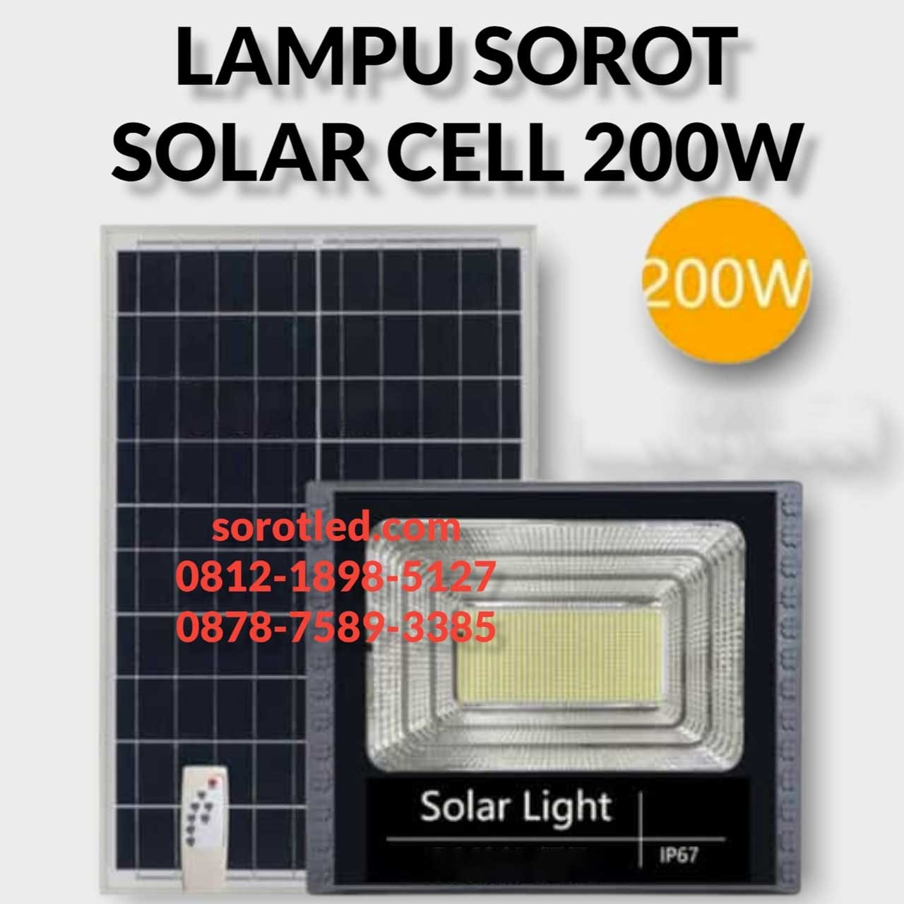 lampu solar cell 200w
