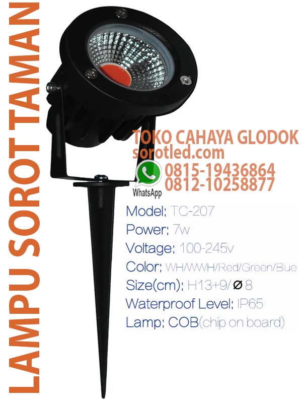 lampu taman merah hijau biru