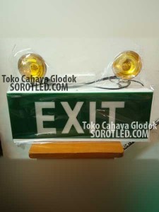 Lampu Halogen Mata Kucing EXIT Sign Durable Emergency