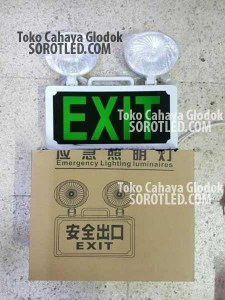 Lampu EXIT Mata Kucing LED 2x1watt