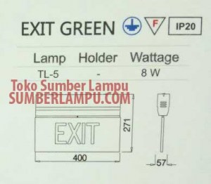Lampu Exit Merk Artolite Outbow