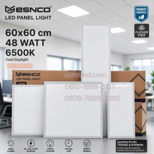 lampu panel merk esnco 48w led