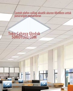 Lampu 60x60cm Plafon Akustik LED 36watt 6500K