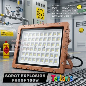 lampu sorot gas proof 100w led