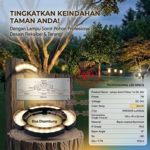 lampu taman sorot pohon 7w 24v