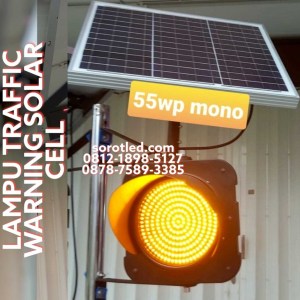 lampu traffic warning solar cell