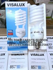 lampu spiral merk visalux 85 watt