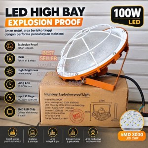 lampu ufo explosion proof 100w led
