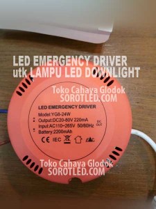 LED Emergency Driver untuk Lampu Downlight