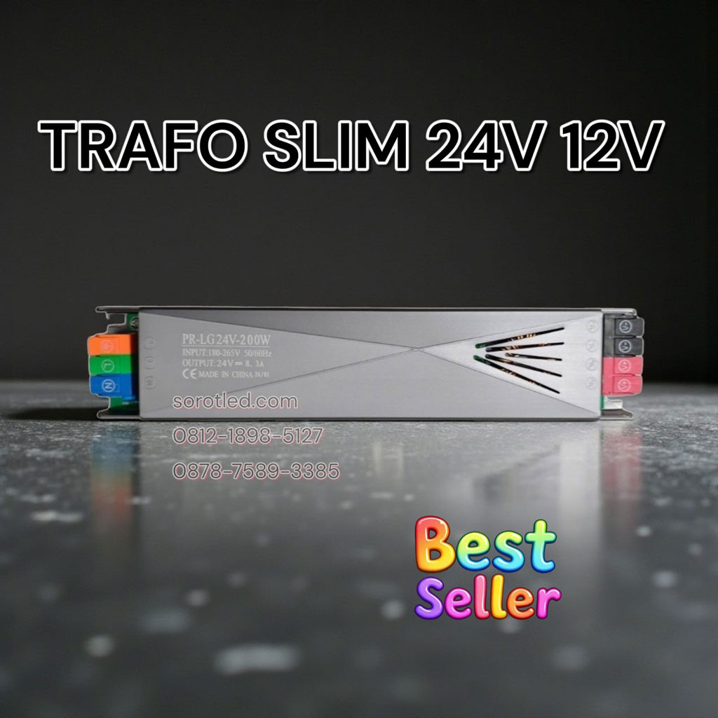 trafo slim 12v 24v untuk led strip